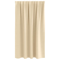 Zwart-Out Gordijnen Met Ringen 2 Pcs 140 X Crème