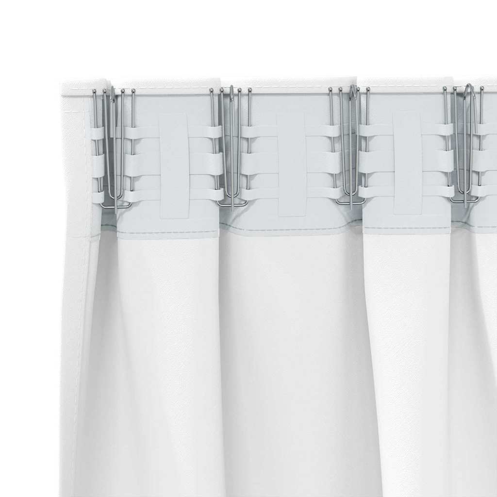 Zwart-Out Gordijnen Met Ringen 2 Pcs Helder Wit 140 X Zuiverwit