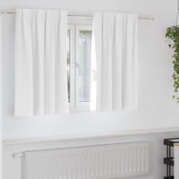 Zwart-Out Gordijnen Met Ringen 2 Pcs Helder Wit 140 X Zuiverwit