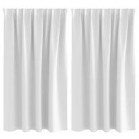 Zwart-Out Gordijnen Met Ringen 2 Pcs Helder Wit 140 X Zuiverwit