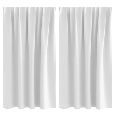 Zwart-Out Gordijnen Met Ringen 2 Pcs Helder Wit 140 X Zuiverwit