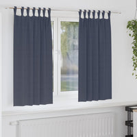 Zwart-Out Gordijnen Met Ringen 2 Pcs 140 X Antraciet