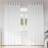 Zwart-Out Gordijnen Met Ringen 2 Pcs Helder Wit 140 X Zuiverwit