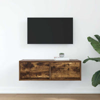 Tv-Meubel 80X31X25,5 Cm Bewerkt Hout Kleurig
