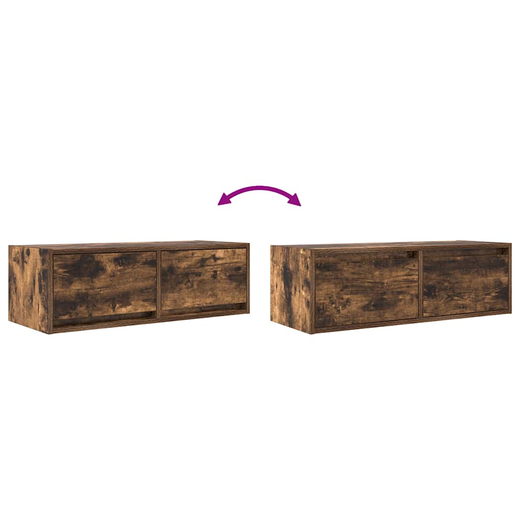 Tv-Meubel 80X31X25,5 Cm Bewerkt Hout Kleurig
