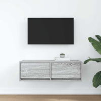 Tv-Meubel 80X31X25,5 Cm Bewerkt Hout Eikenkleurig