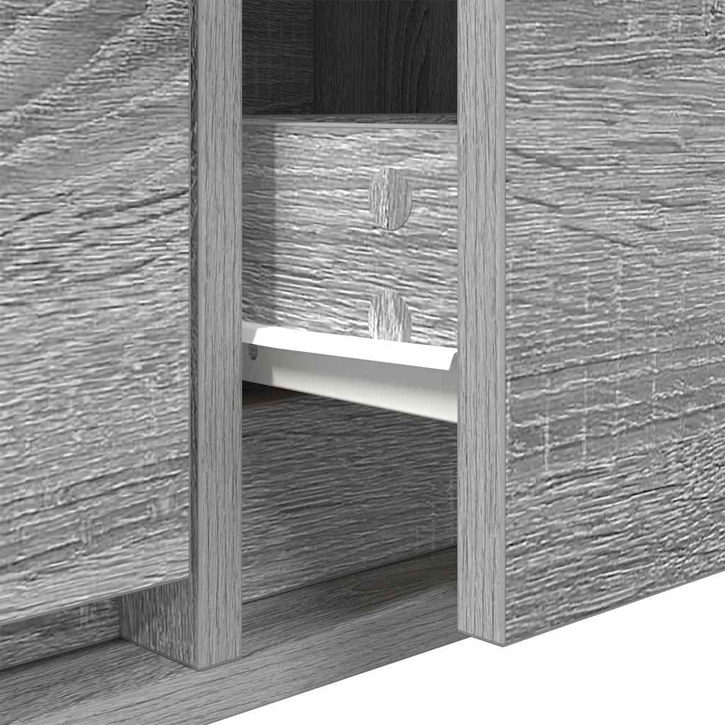 Tv-Meubel 80X31X25,5 Cm Bewerkt Hout Eikenkleurig