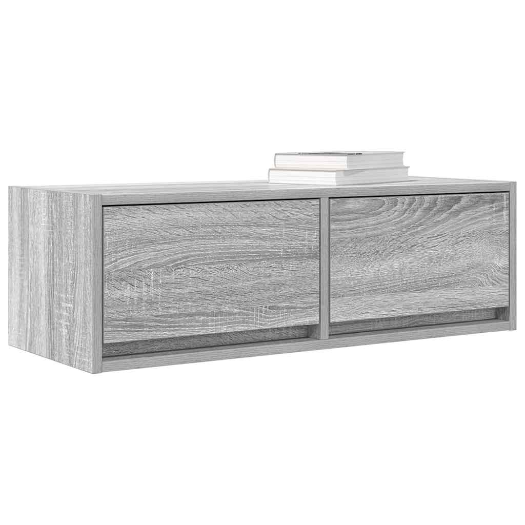 Tv-Meubel 80X31X25,5 Cm Bewerkt Hout Eikenkleurig