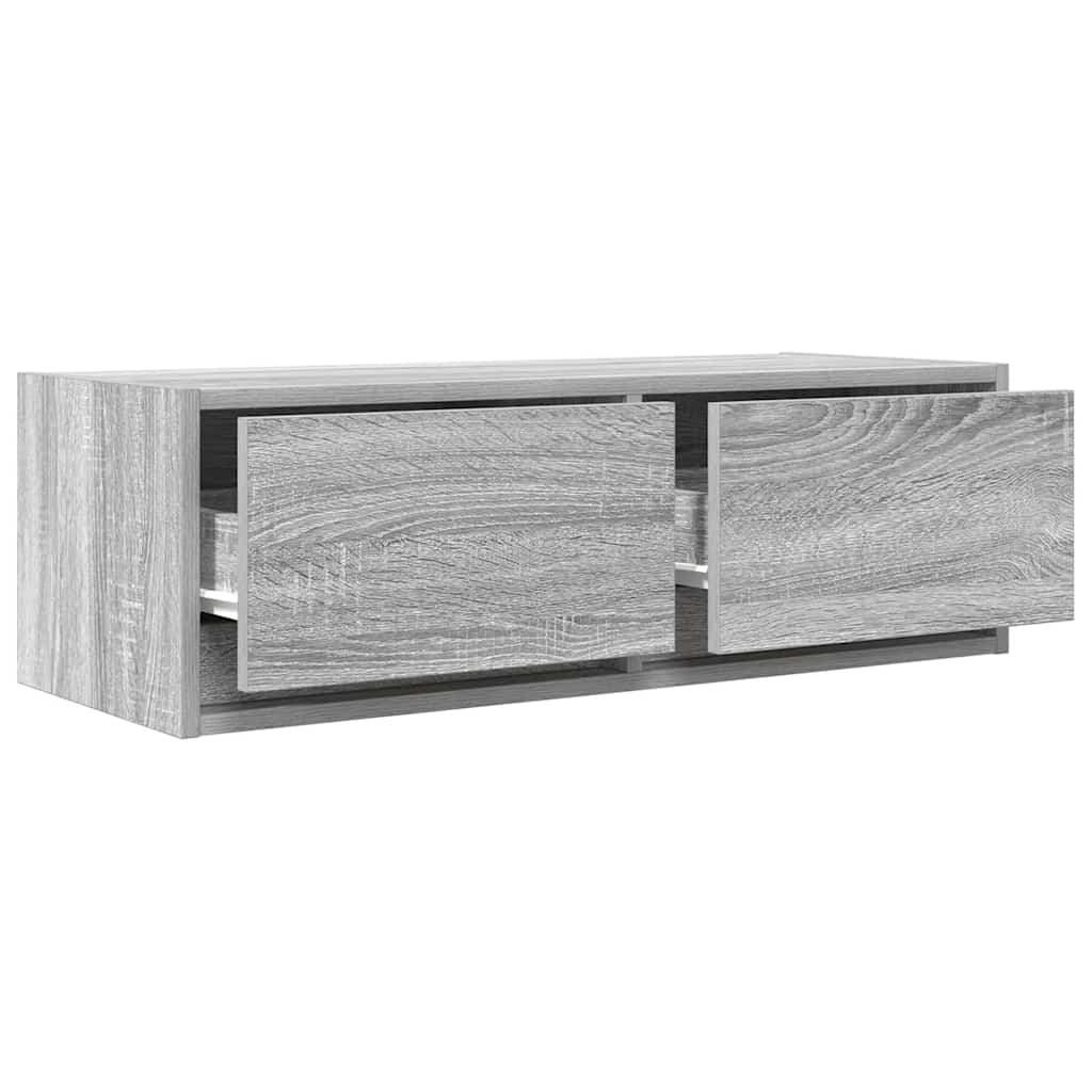 Tv-Meubel 80X31X25,5 Cm Bewerkt Hout Eikenkleurig