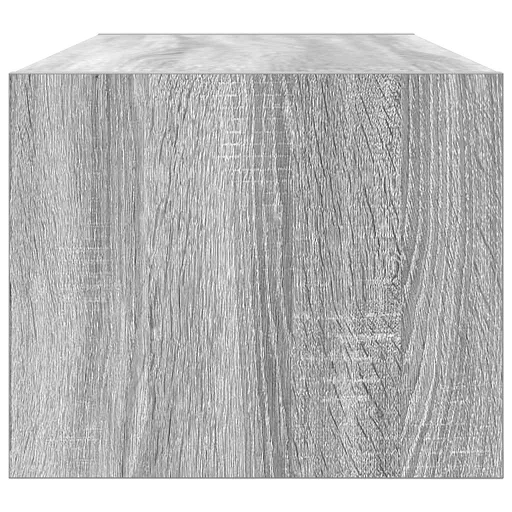 Tv-Meubel 80X31X25,5 Cm Bewerkt Hout Eikenkleurig