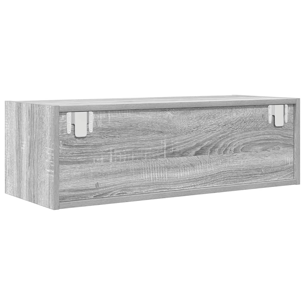 Tv-Meubel 80X31X25,5 Cm Bewerkt Hout Eikenkleurig