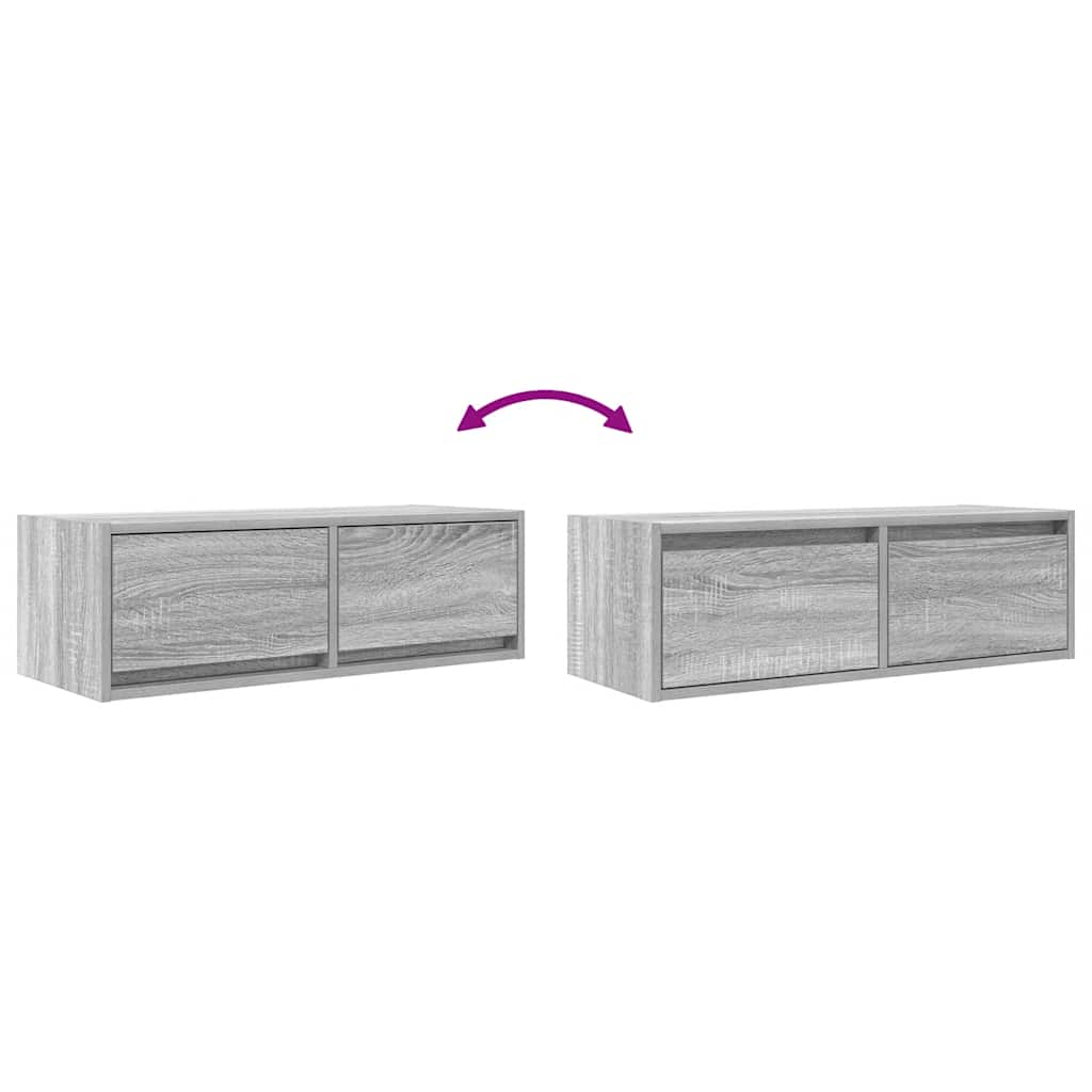 Tv-Meubel 80X31X25,5 Cm Bewerkt Hout Eikenkleurig