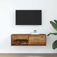 Tv-Meubel 80X31X25,5 Cm Bewerkt Hout Kleurig
