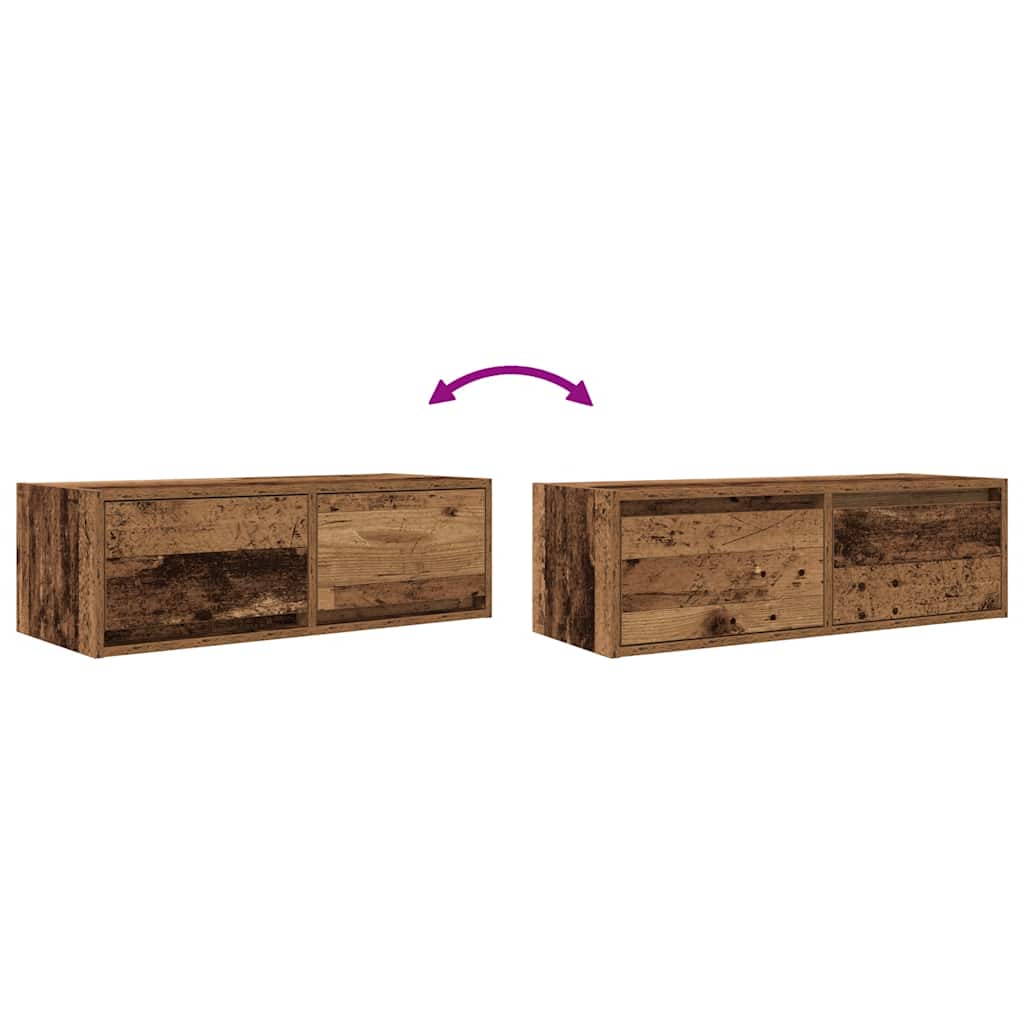 Tv-Meubel 80X31X25,5 Cm Bewerkt Hout Kleurig