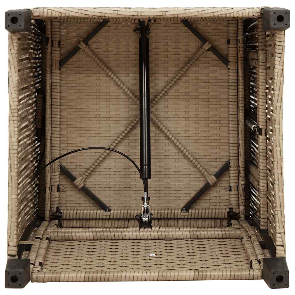 Verstelbare Tuinstoel Met Bijzettafel Poly Rattan