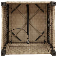 Verstelbare Tuinstoel Met Bijzettafel Poly Rattan