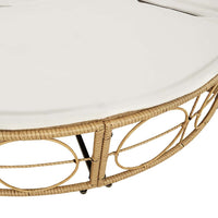 Loungebed Voor Buiten Met Luifel En Kussens Poly Rattan