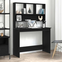 Bureau Met Schappen 102X45X148 Bewerkt Hout Kleur
