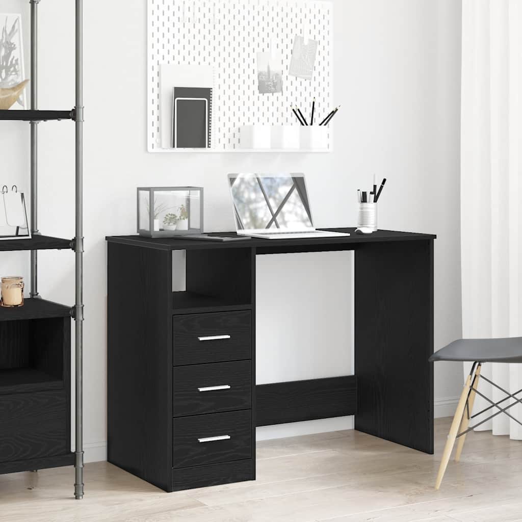 Bureau Met Lades 102X50X76 Cm Bewerkt Hout Kleurig