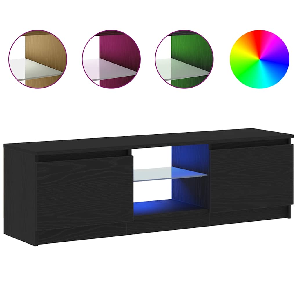 Tv-Meubel Met Led Bewerkt Hout