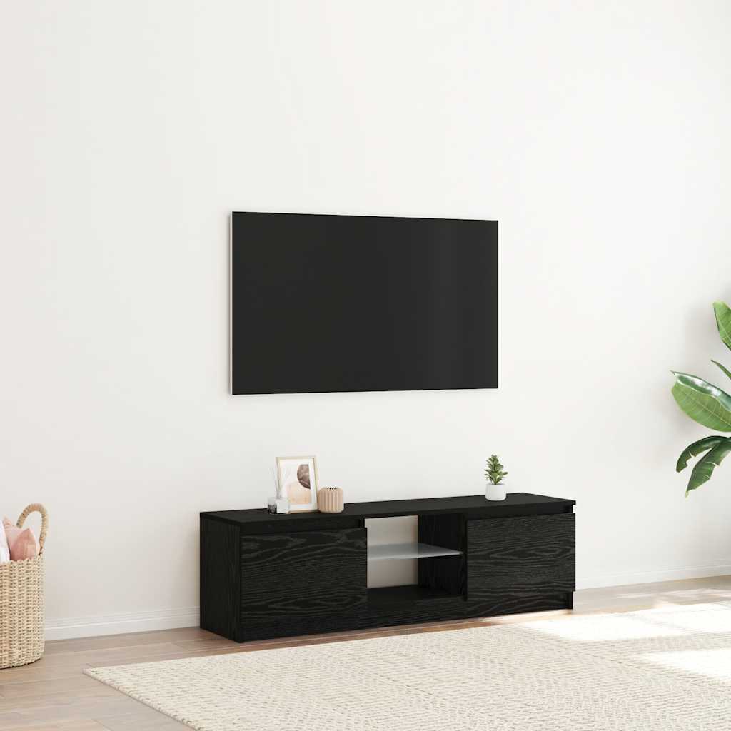 Tv-Meubel Met Led Bewerkt Hout