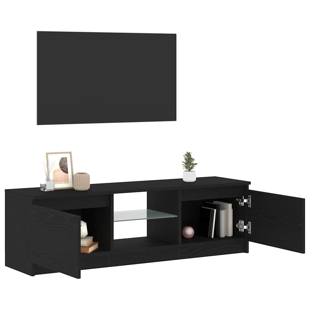 Tv-Meubel Met Led Bewerkt Hout