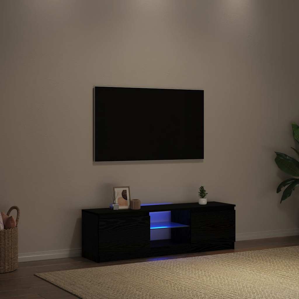 Tv-Meubel Met Led Bewerkt Hout