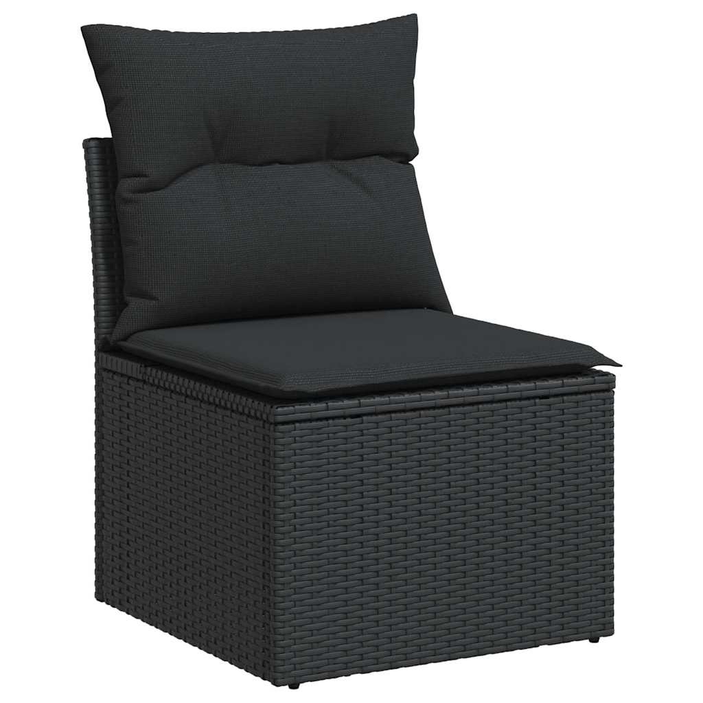 5-Delige Loungeset Met Kussens Poly Rattan Acacia