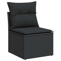 5-Delige Loungeset Met Kussens Poly Rattan Acacia