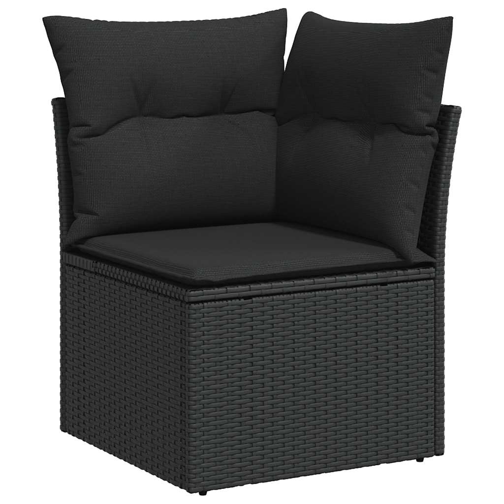 5-Delige Loungeset Met Kussens Poly Rattan Acacia