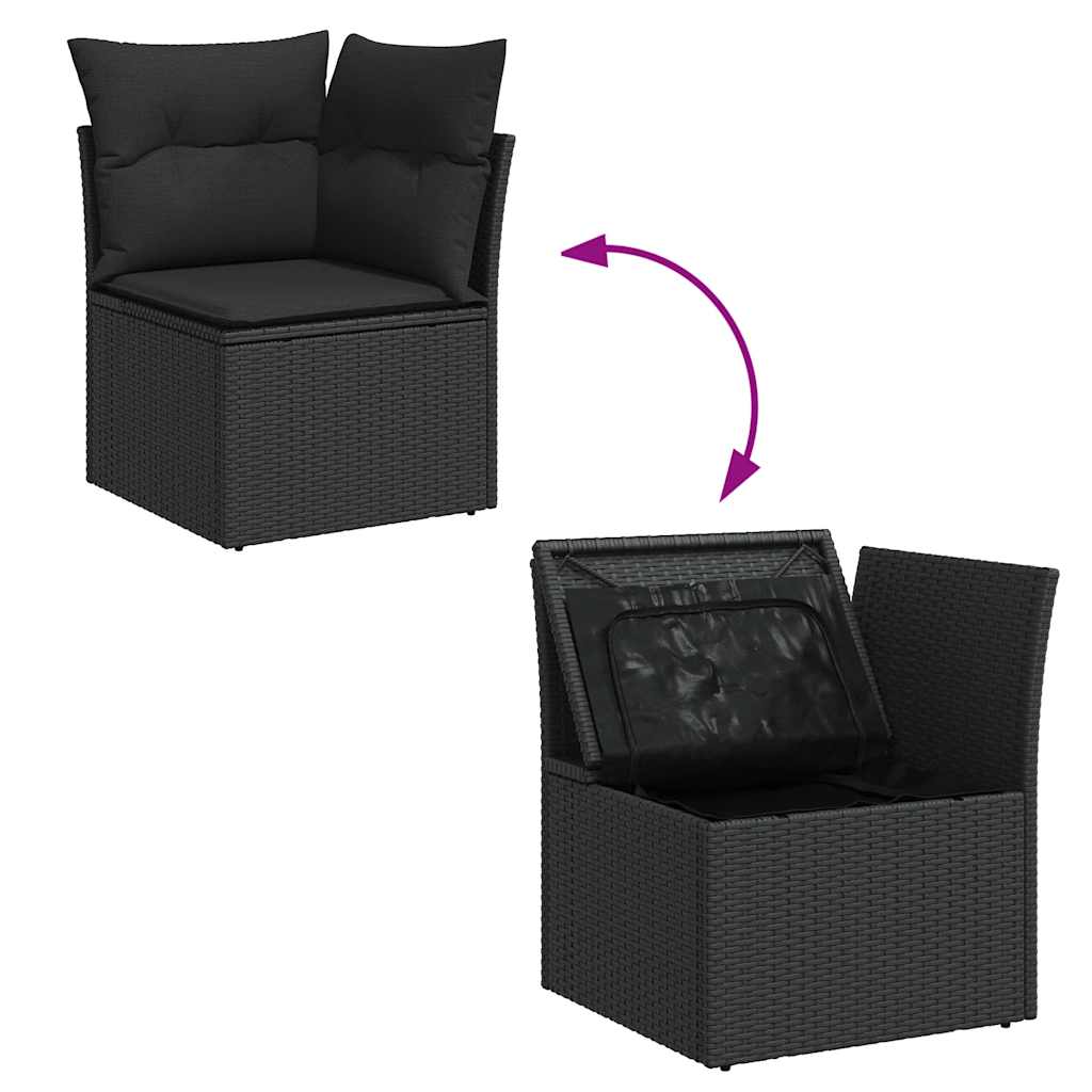 8-Delige Loungeset Met Kussens Poly Rattan