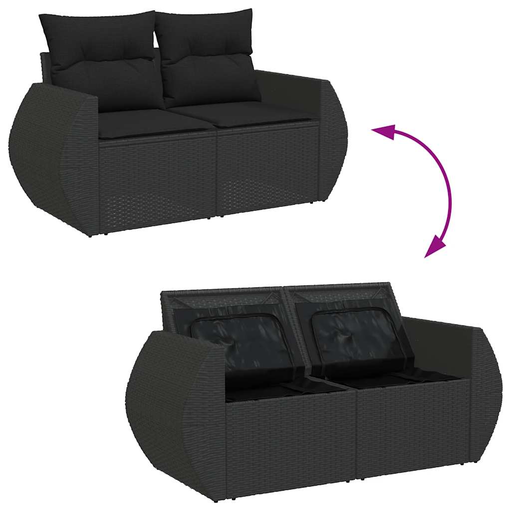 8-Delige Loungeset Met Kussens Poly Rattan