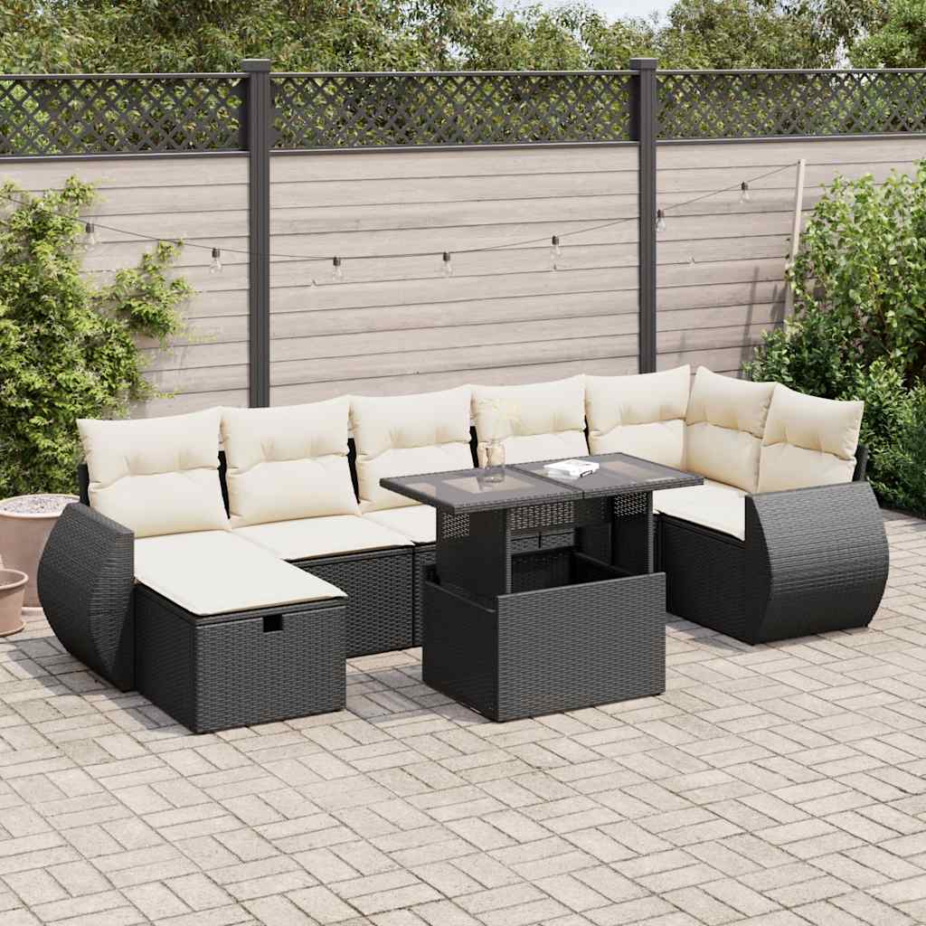8-Delige Loungeset Met Kussens Poly Rattan