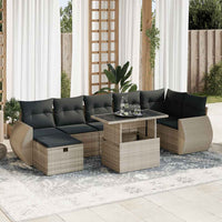 8-Delige Loungeset Met Kussens Poly Rattan
