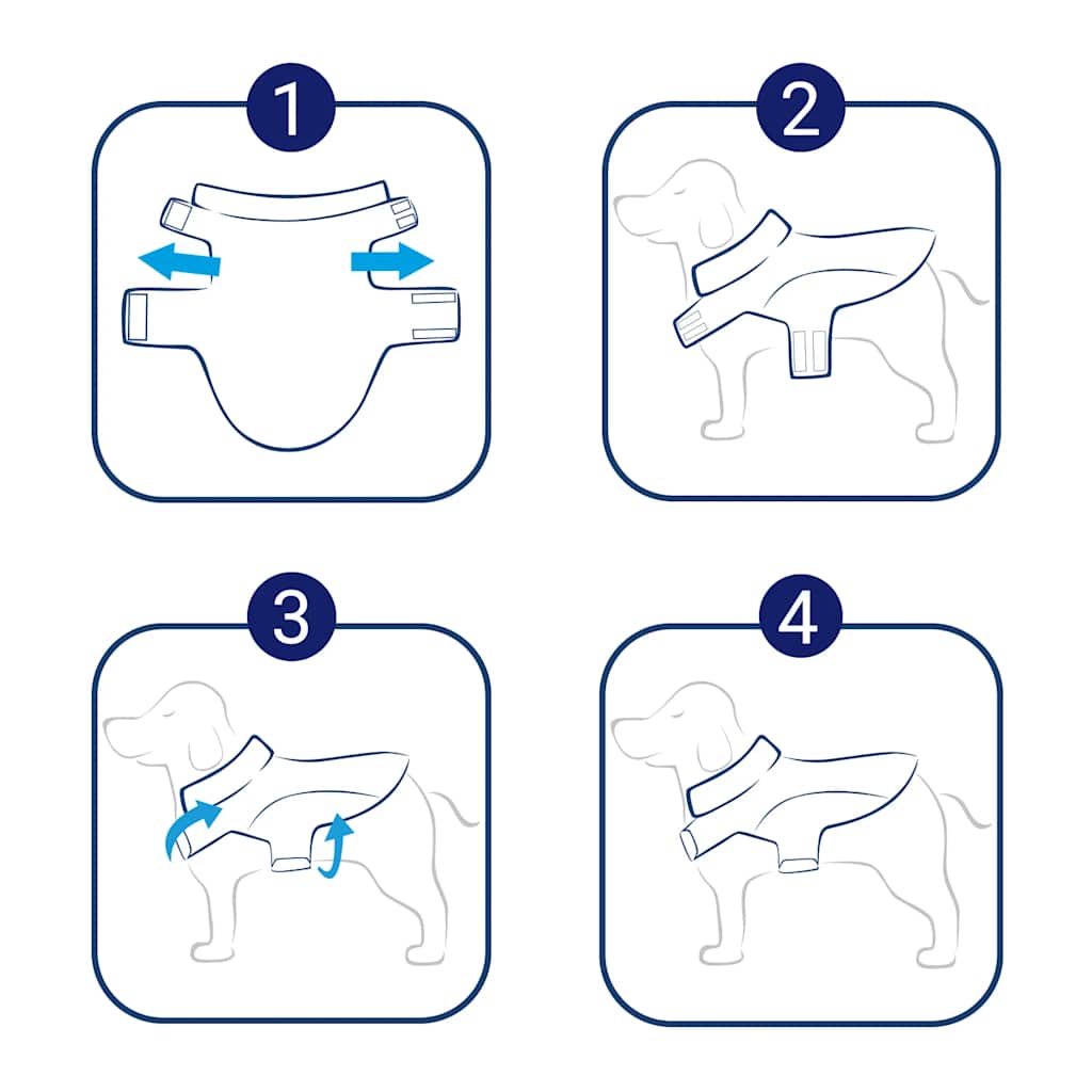 Vidax Hondenregenjas Met Refecterende Strips Poyester