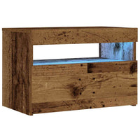 Nachtkastje Met Led 60X35X40 Cm Bewerkt Hout