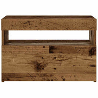 Nachtkastje Met Led 60X35X40 Cm Bewerkt Hout