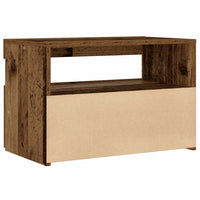 Nachtkastje Met Led 60X35X40 Cm Bewerkt Hout