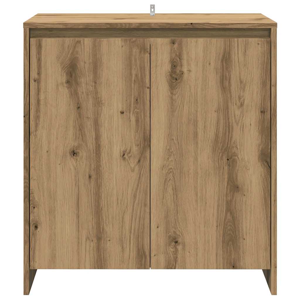 3-Delige Dressoirs Bewerkt Hout Artisanaal Eikenkleur