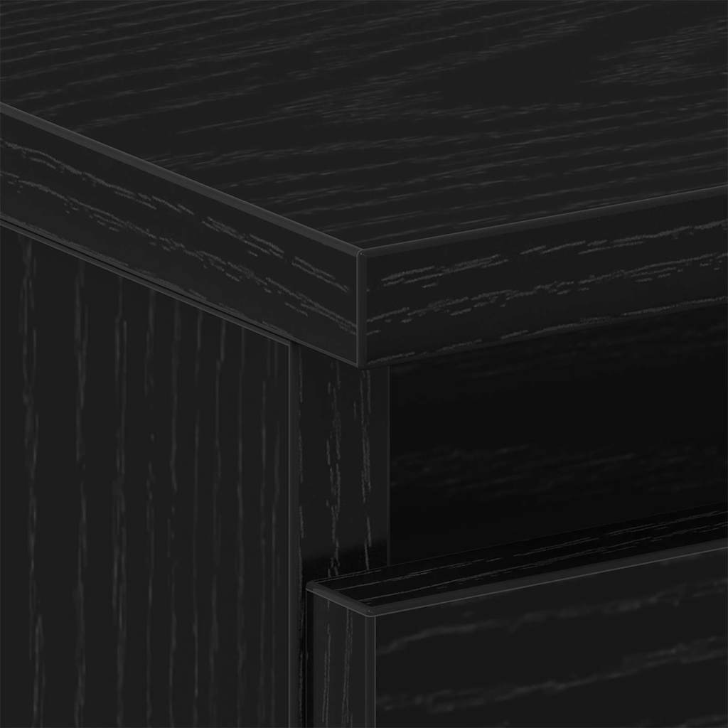 Nachtkastje Met Lade 40 X 35 X 69 Cm Bewerkt Hout