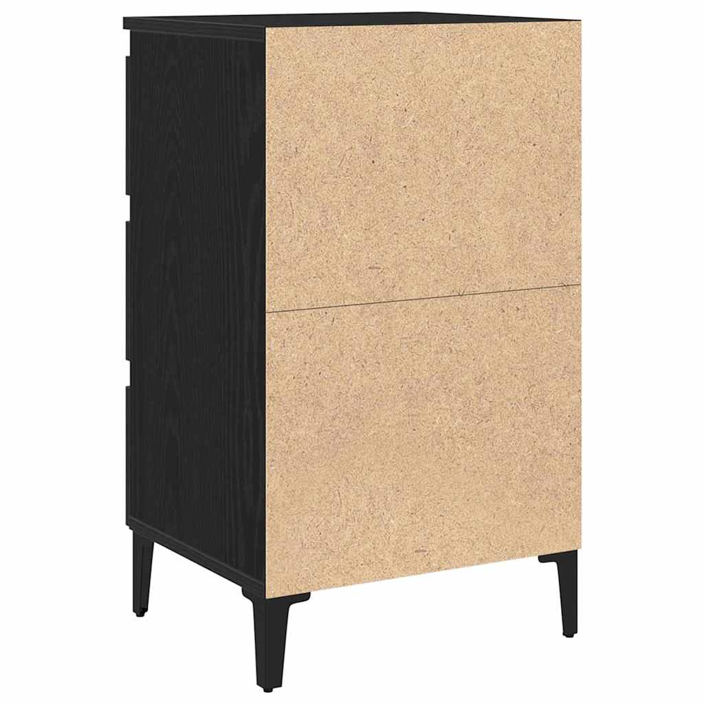 Nachtkastje Met Lade 40 X 35 X 69 Cm Bewerkt Hout