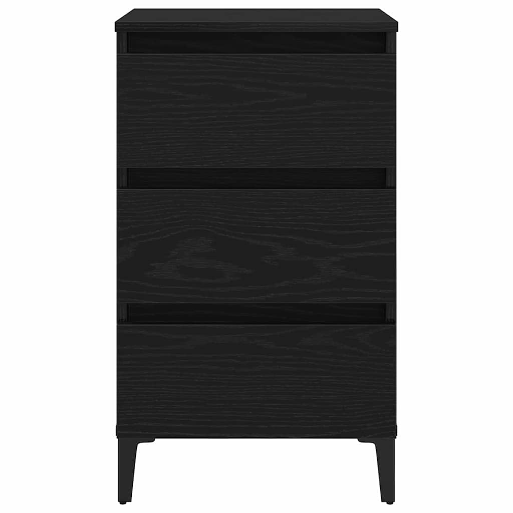 Nachtkastje Met Lade 40 X 35 X 69 Cm Bewerkt Hout
