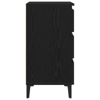 Nachtkastje Met Lade 40 X 35 X 69 Cm Bewerkt Hout