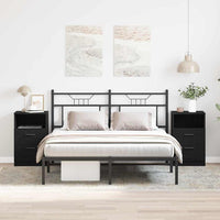 Nachtkastje 2 Pcs 40 X 35 X 65 Cm Bewerkt Hout