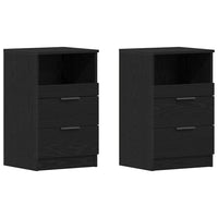 Nachtkastje 2 Pcs 40 X 35 X 65 Cm Bewerkt Hout