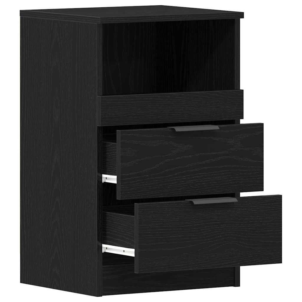 Nachtkastje 2 Pcs 40 X 35 X 65 Cm Bewerkt Hout