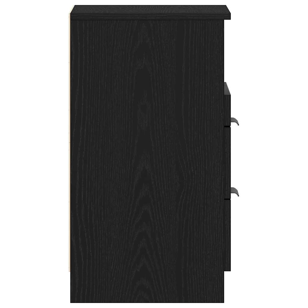Nachtkastje 2 Pcs 40 X 35 X 65 Cm Bewerkt Hout