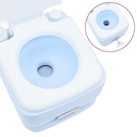 Camping Toilet Set 2 Pcs Blauw En Wit