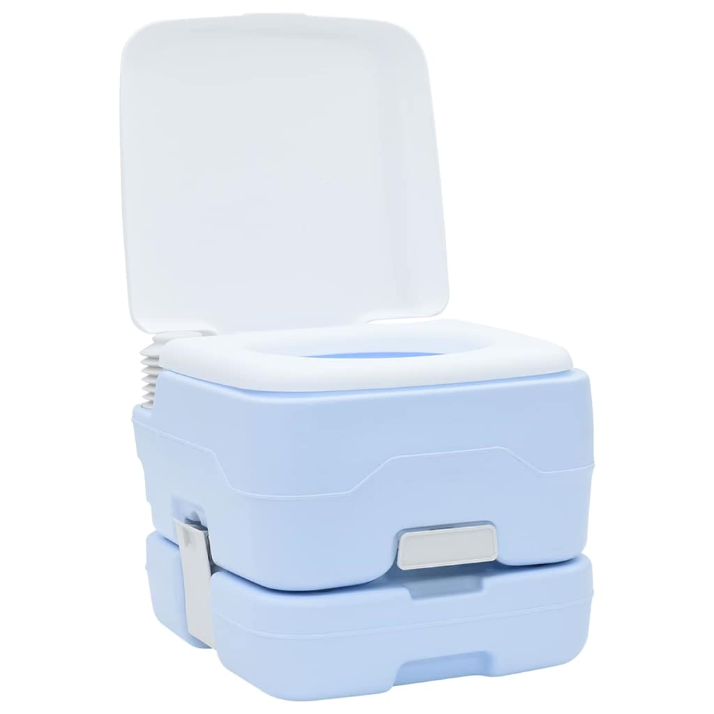 Camping Toilet Set 2 Pcs Blauw En Wit