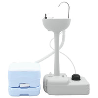 Camping Toilet Set 2 Pcs Blauw En Wit
